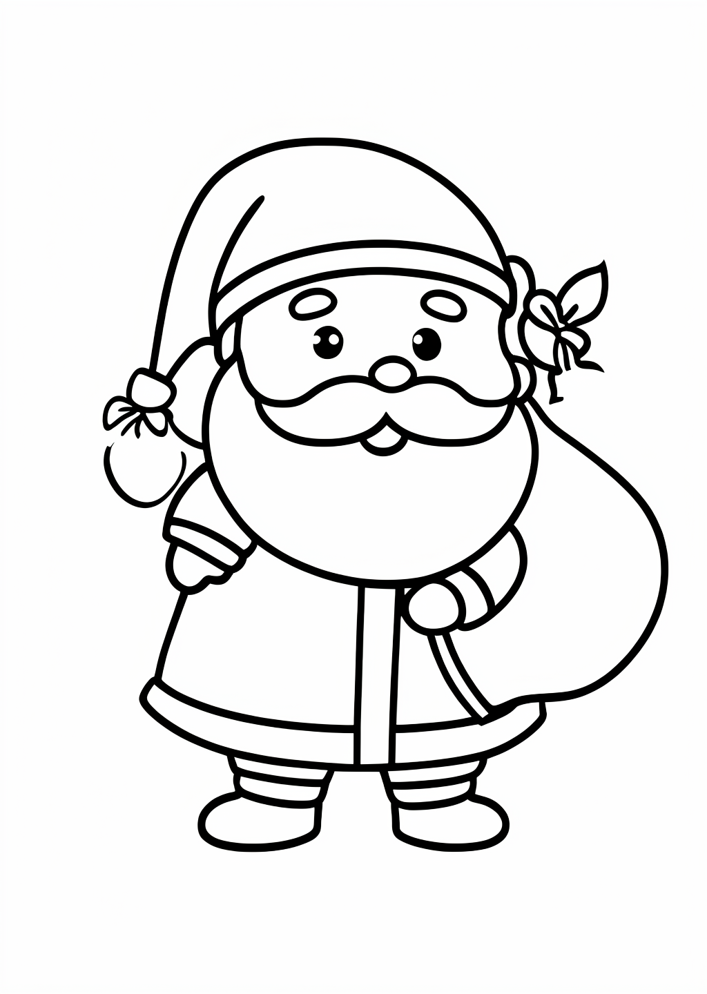 Santa Claus Coloring Page – line art