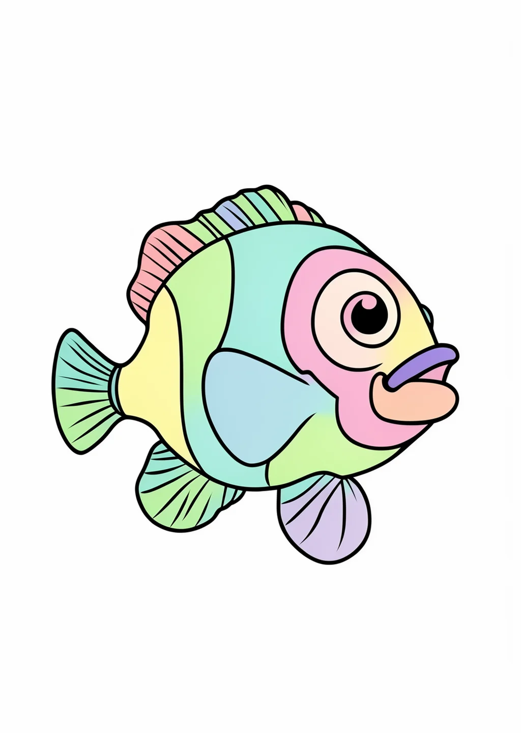 Clownfish Coloring Page – colored example