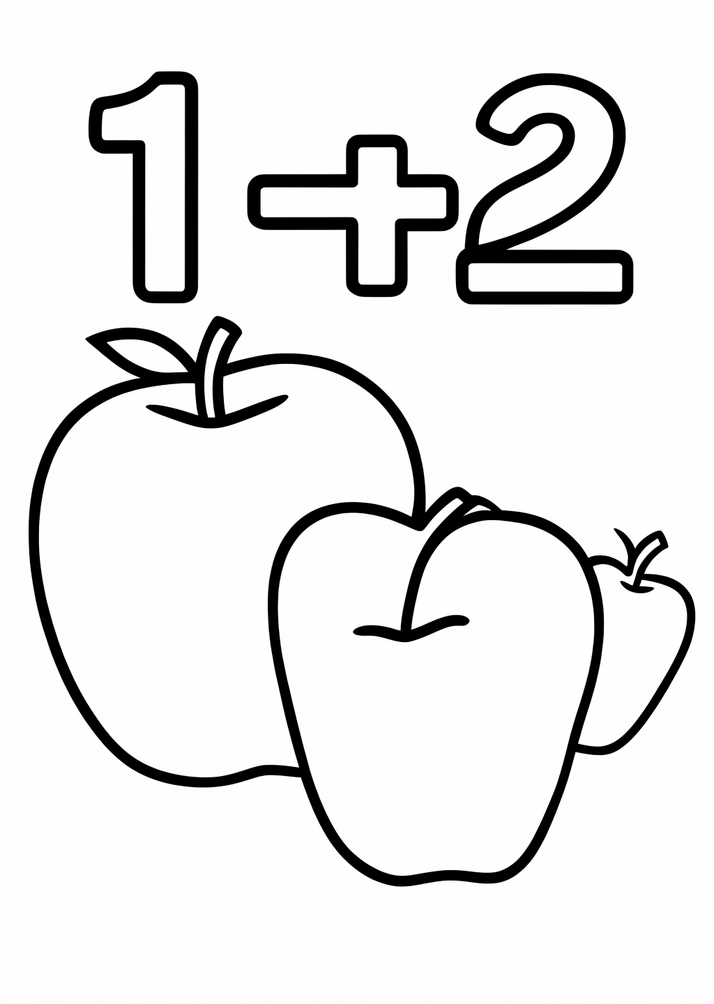 Counting 1-2 Coloring Page – line art