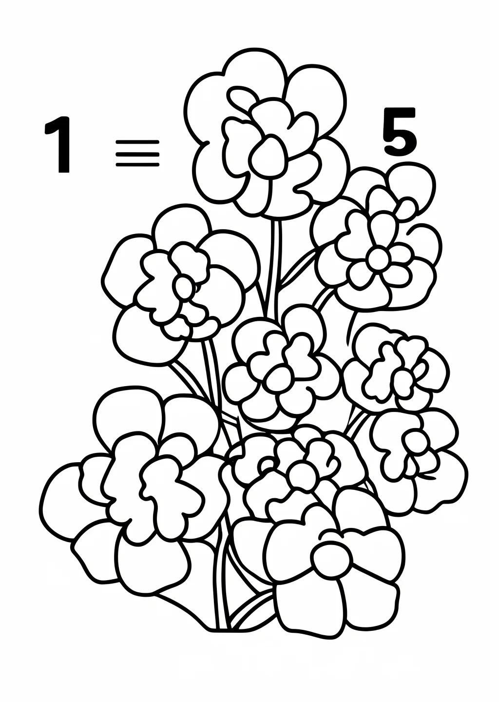 Counting 1-5 Coloring Page