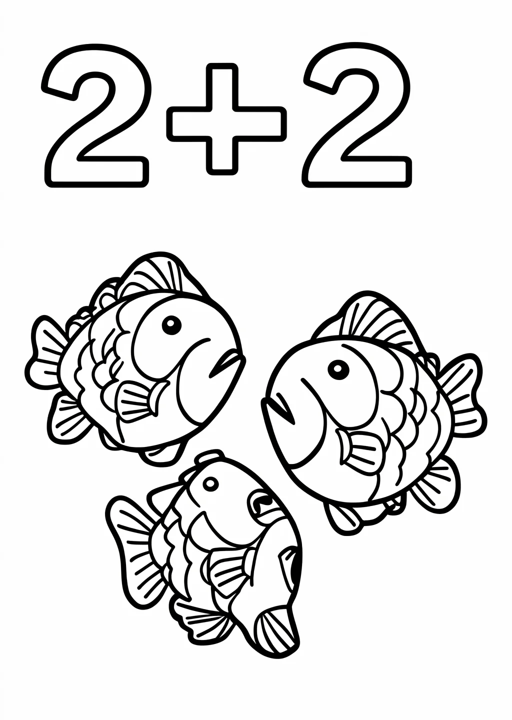 Counting 2-2 Coloring Page