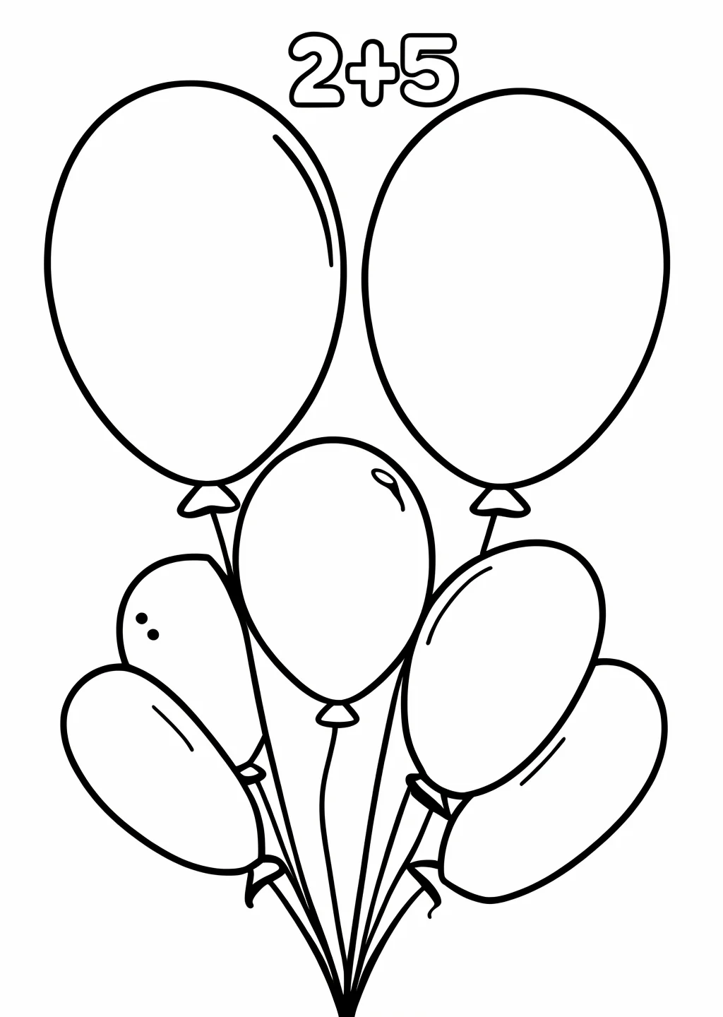 Counting 2-5 Coloring Page