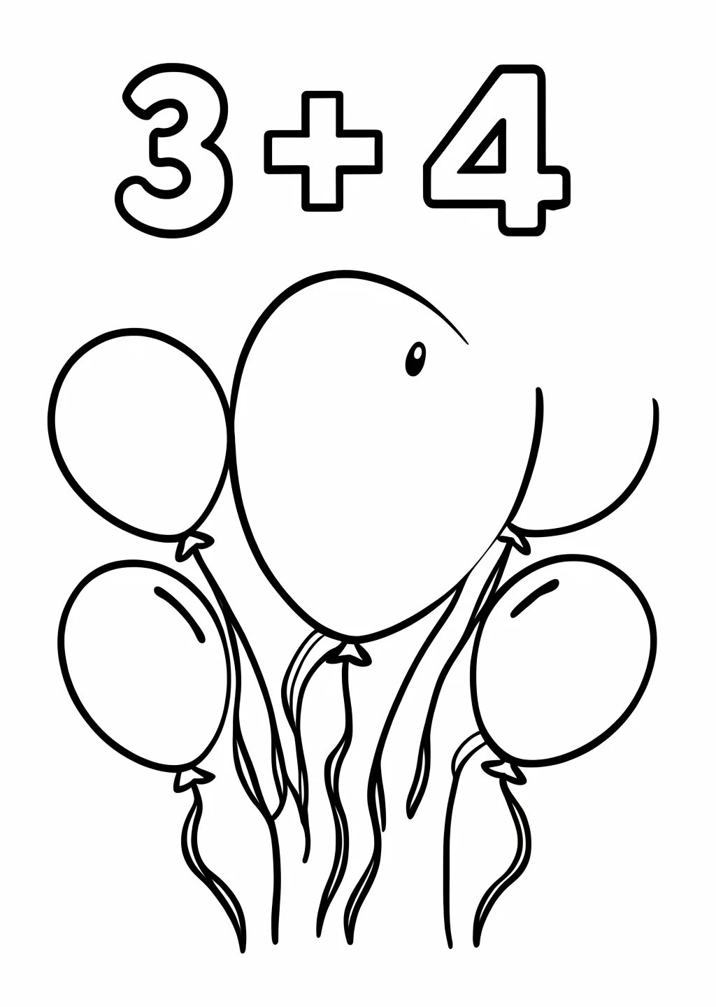 Counting 3-4 Coloring Page