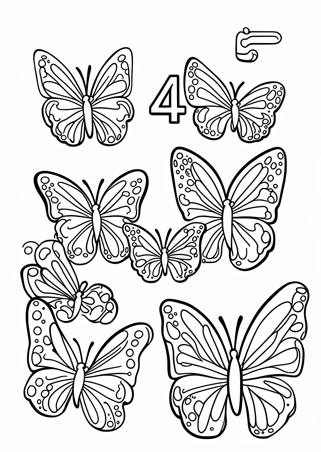 Counting 4-5 Coloring Page