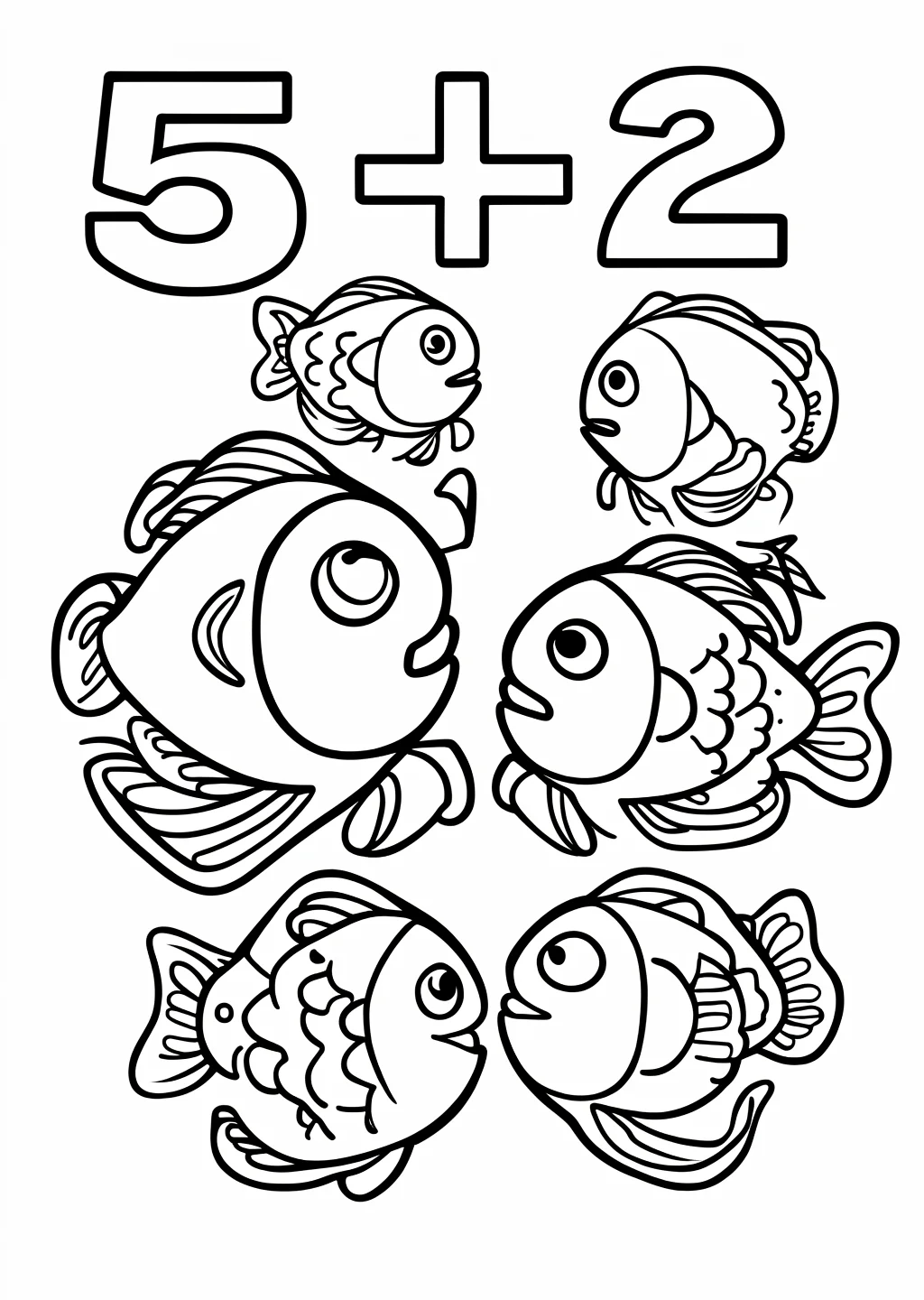 Counting 5-2 Coloring Page
