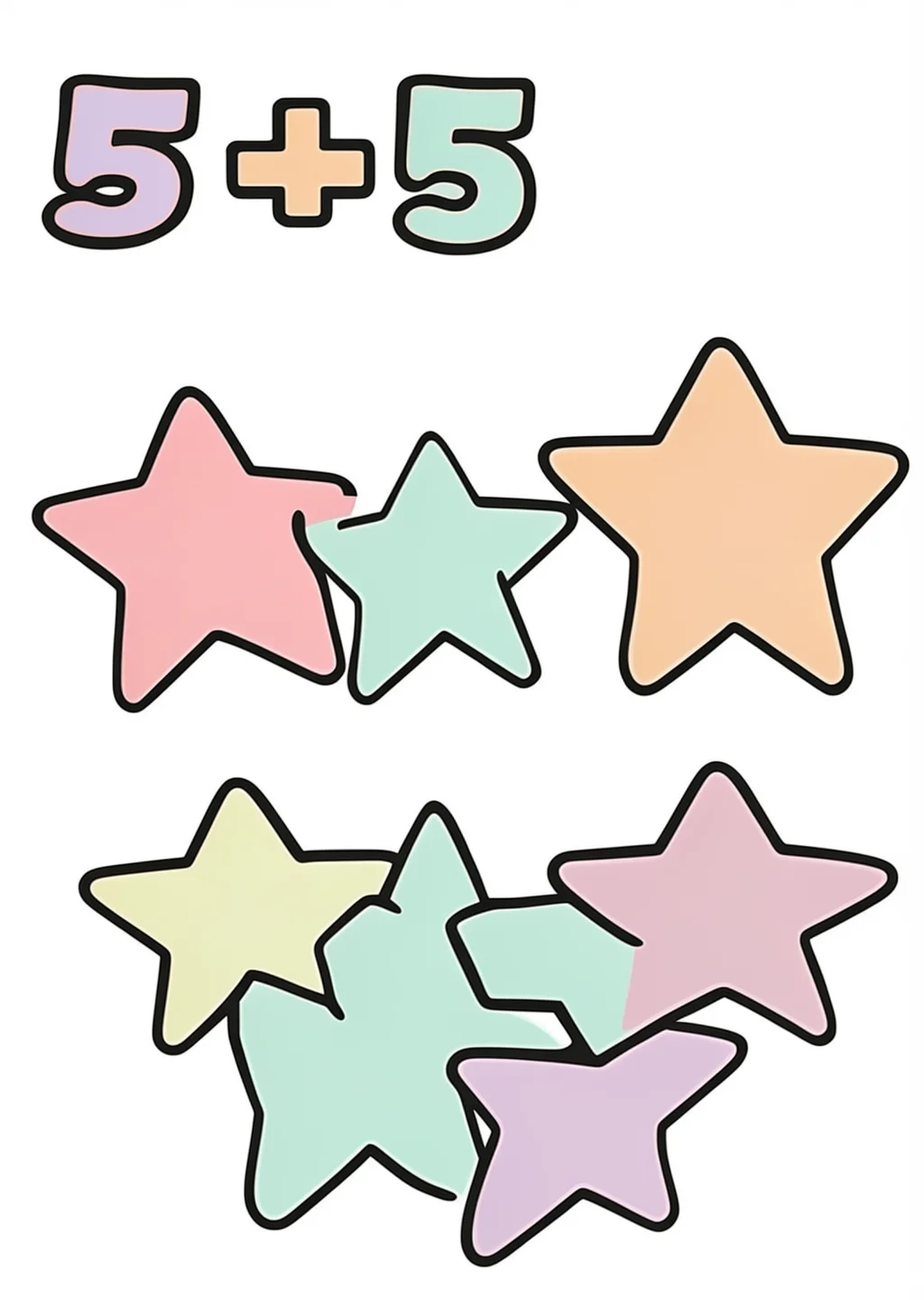 Counting 5-5 Coloring Page – colored example