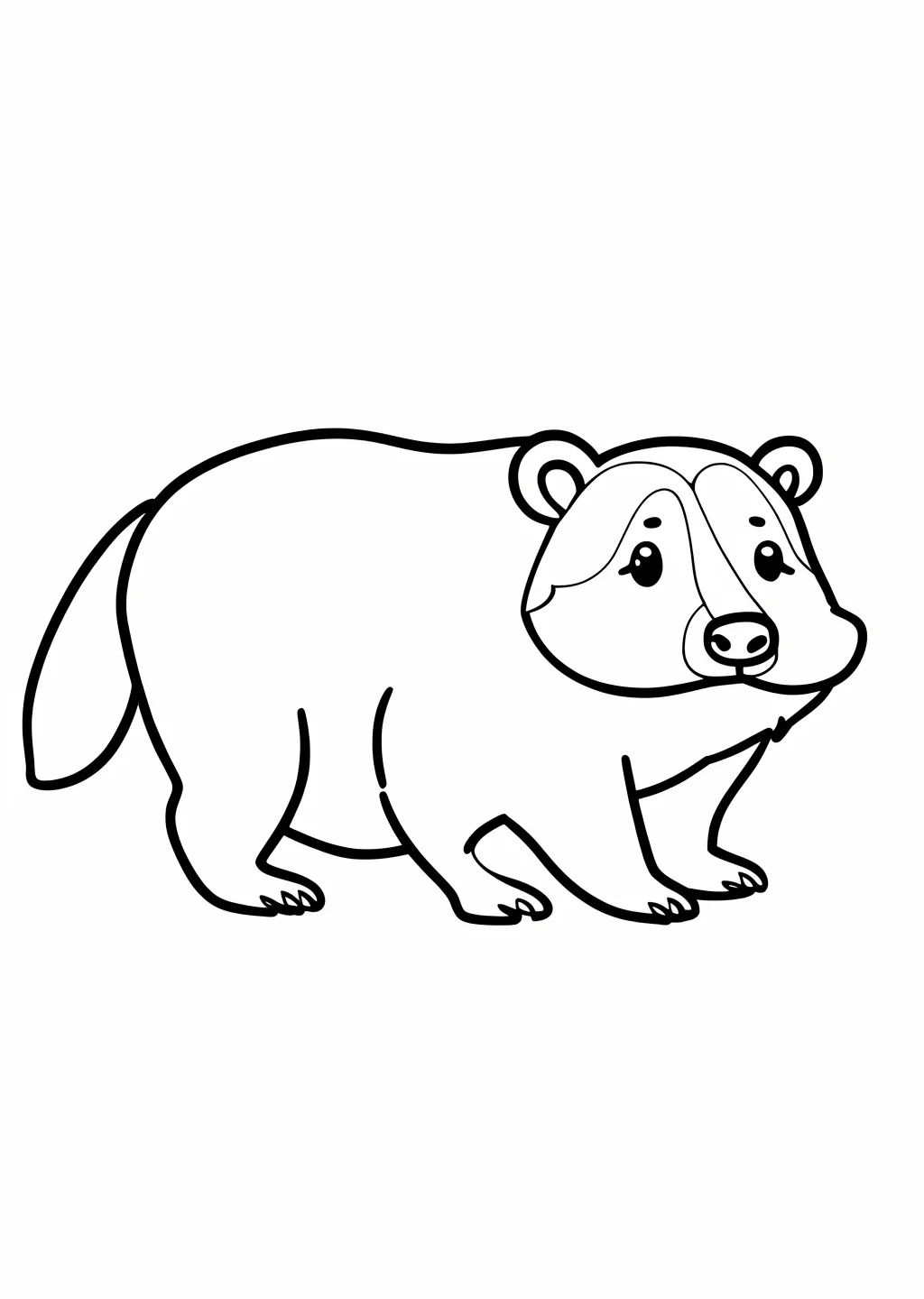 Badger Coloring Page