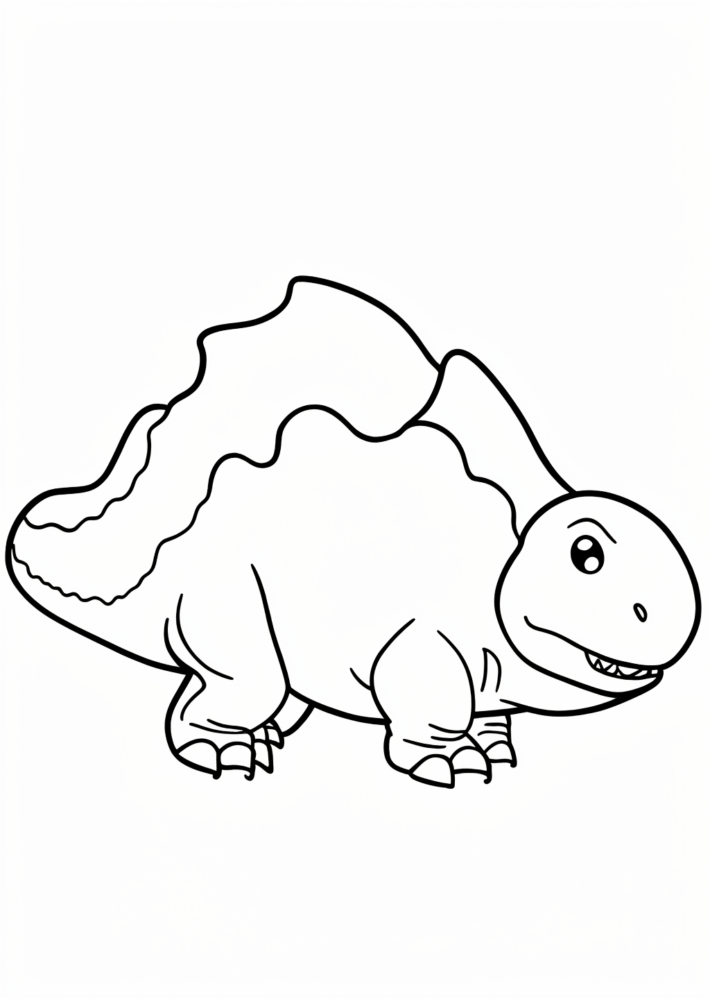 Dinosaur Ankylosaurus Coloring Page – line art