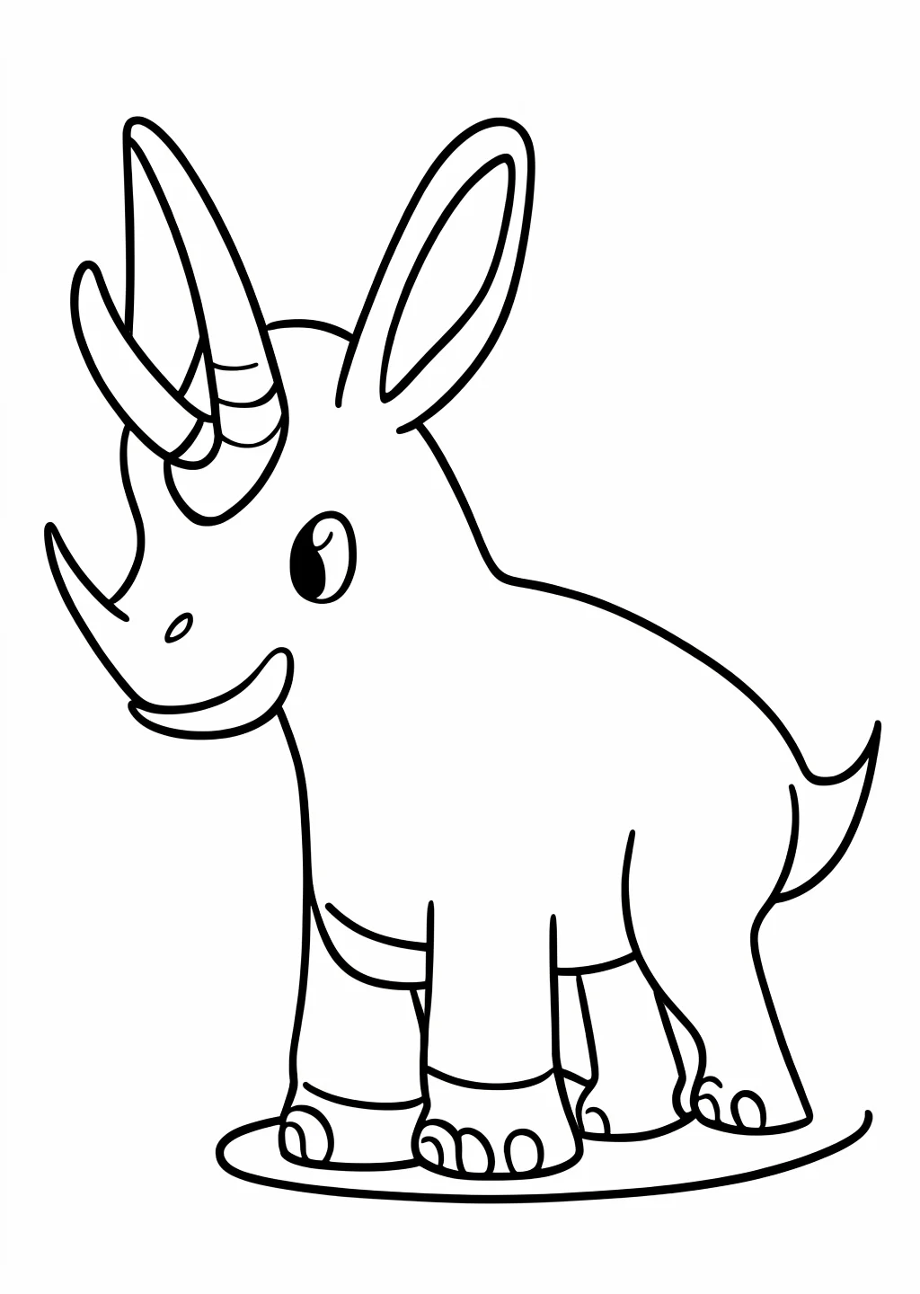 Dinosaur Triceratops Coloring Page
