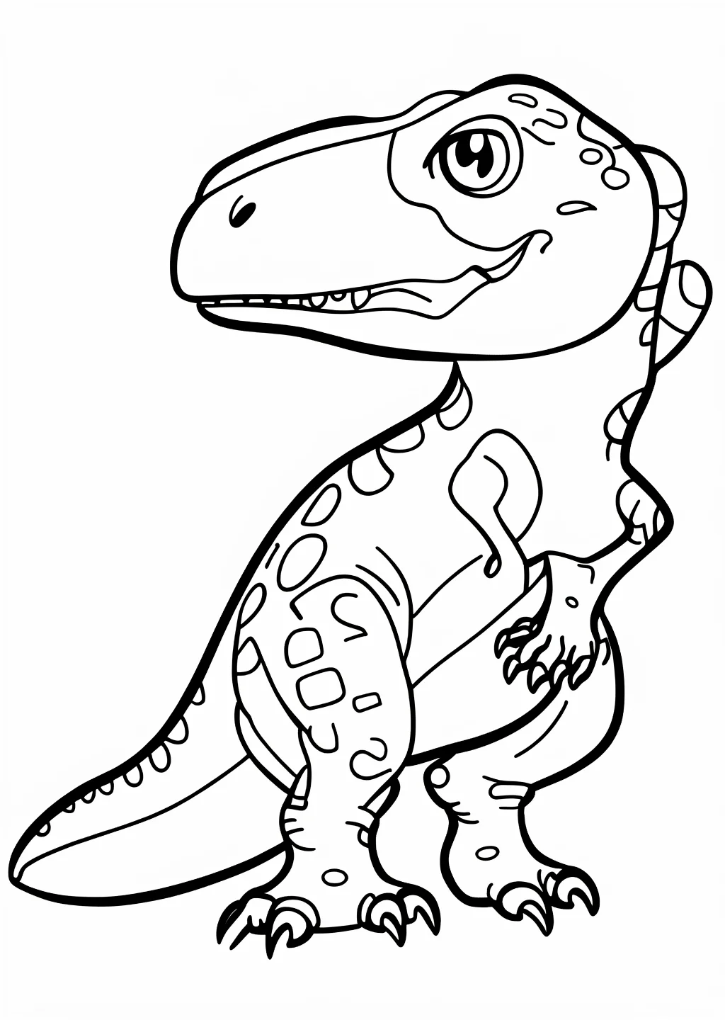Dinosaur Velociraptor Coloring Page
