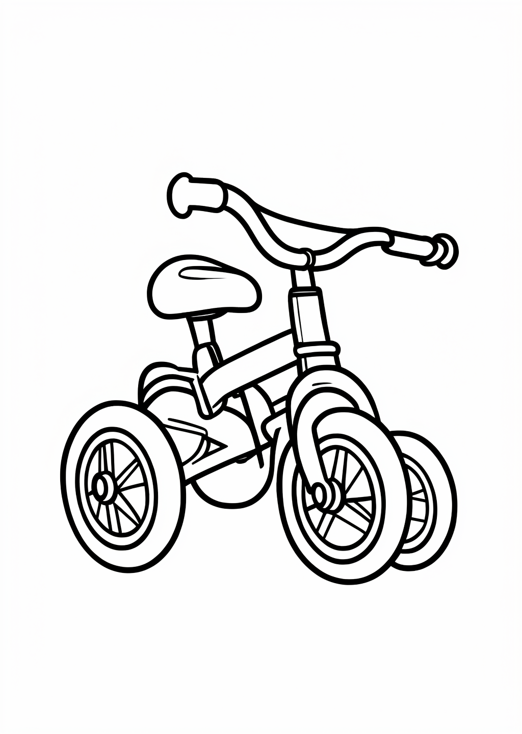Dreirad Coloring Page – line art