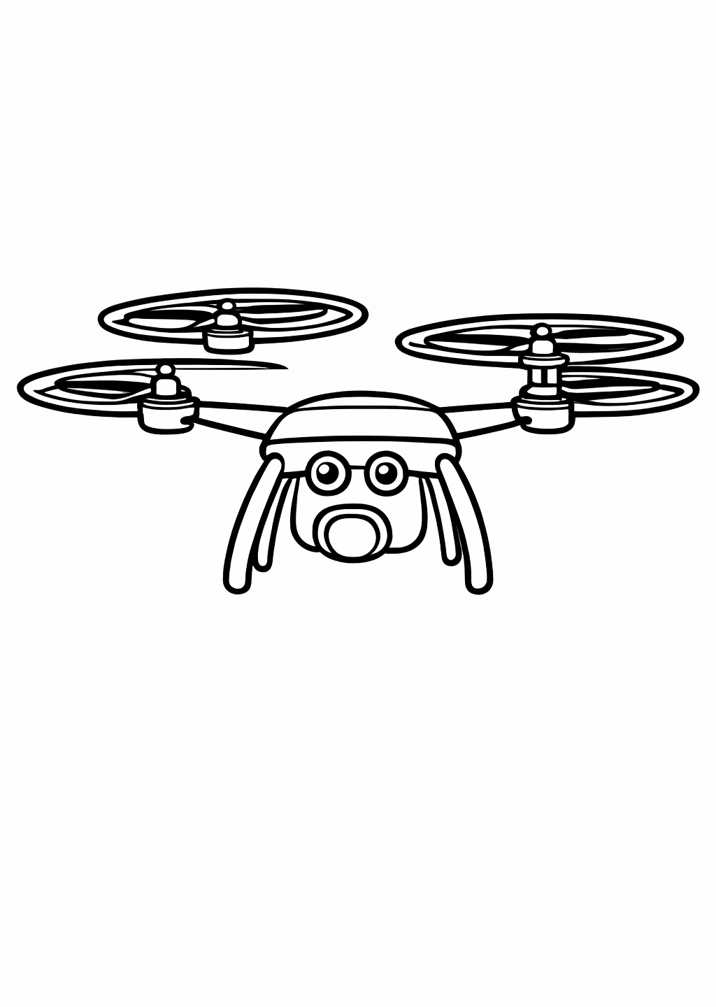 Drone Coloring Page – line art