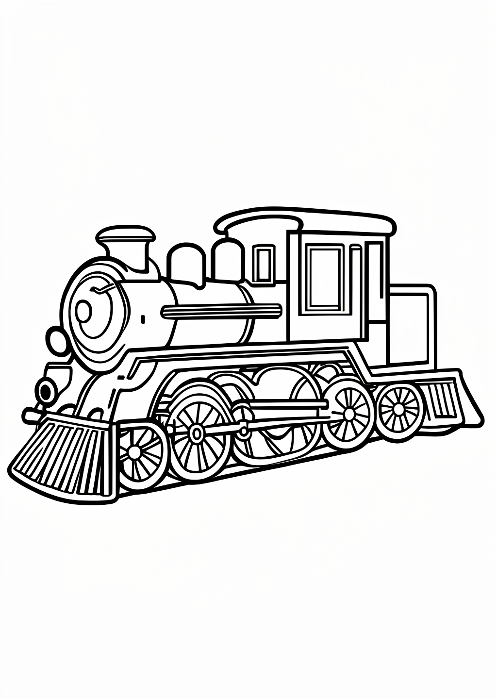 Train Coloring Page – line art