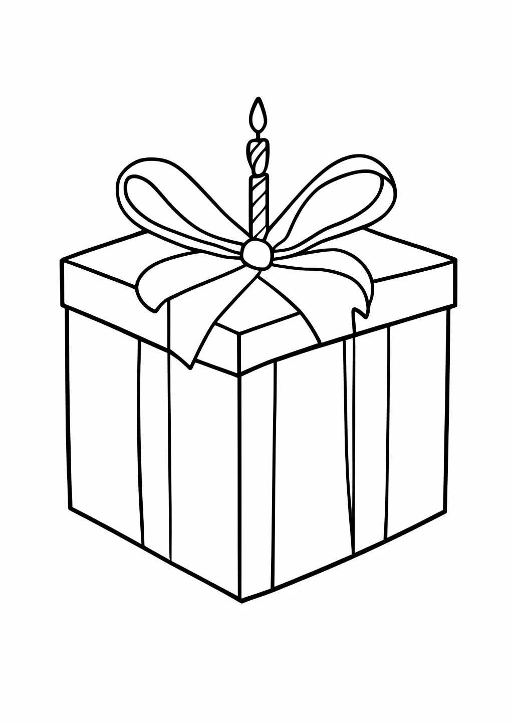 Birthday Gift Coloring Page