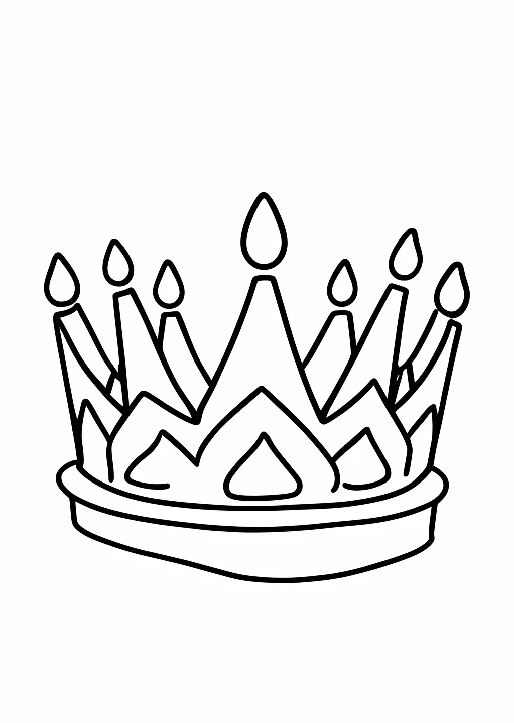 Birthday Crown Coloring Page