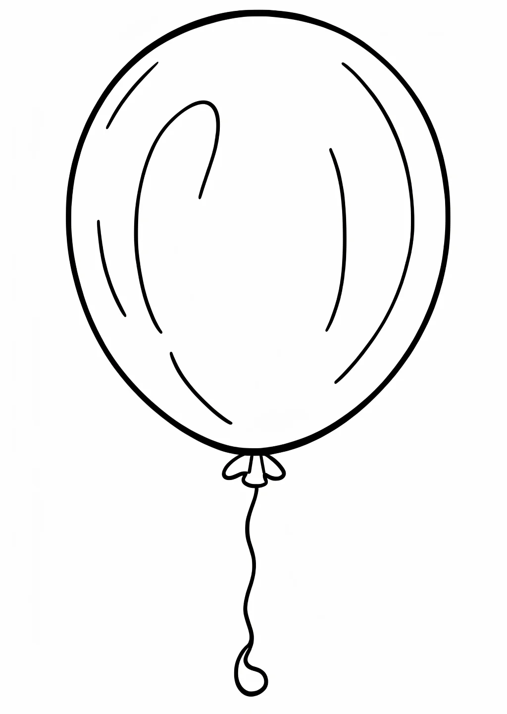 Birthday Balloon Coloring Page