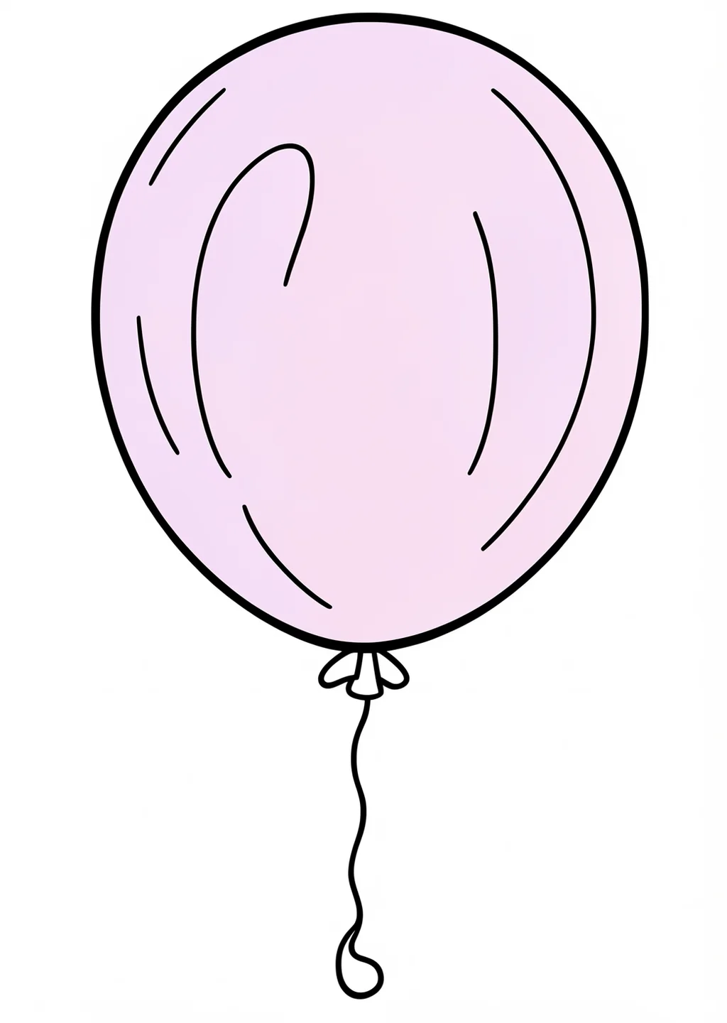 Birthday Balloon Coloring Page – colored example