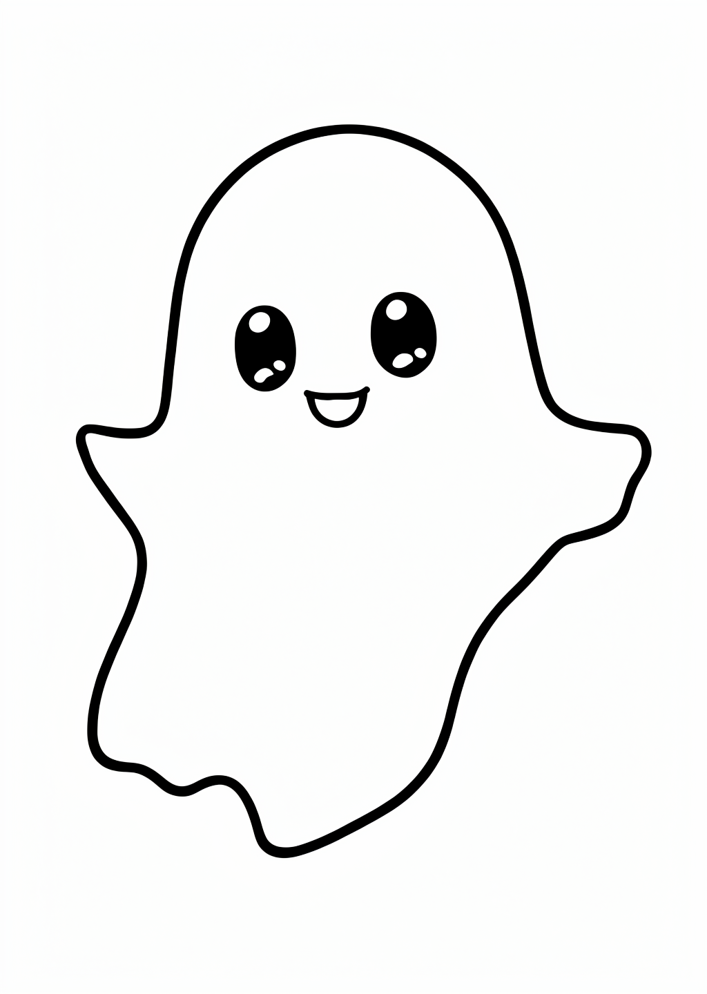 Halloween Ghost Coloring Page – line art
