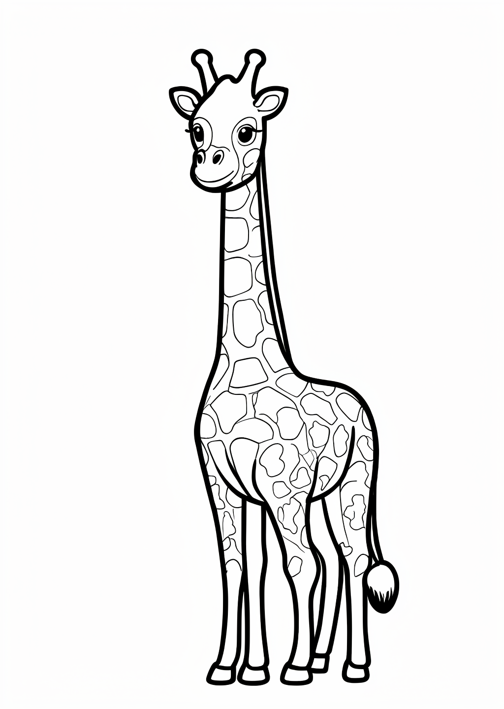 Giraffe Coloring Page – line art
