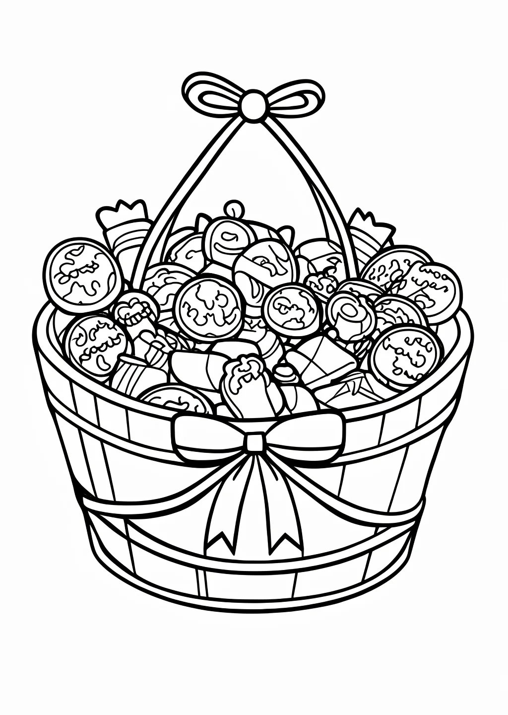 Halloween Candy Basket Coloring Page