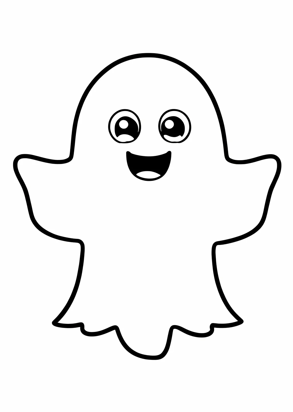 Halloween Ghost Coloring Page