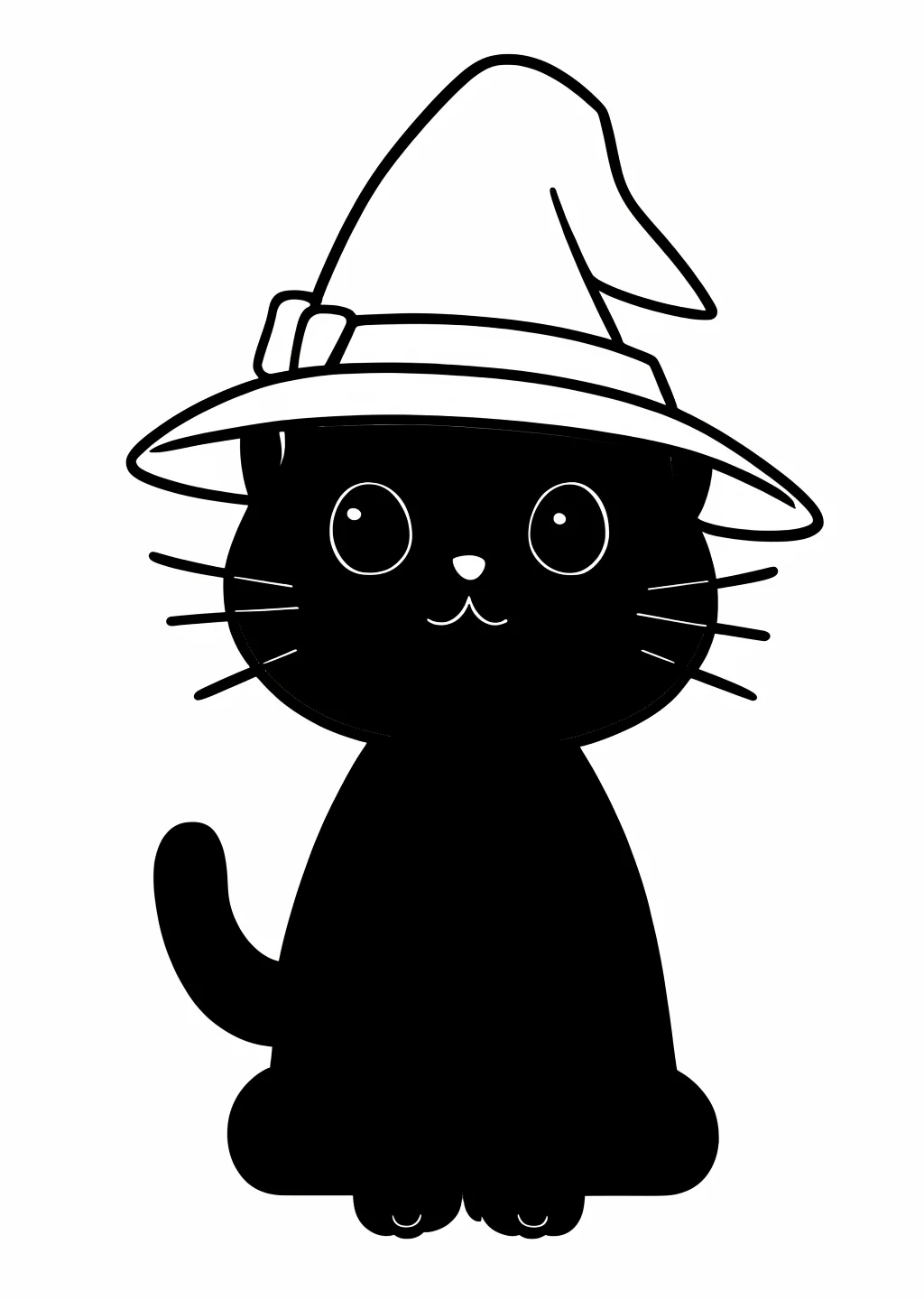 Halloween Cat Coloring Page
