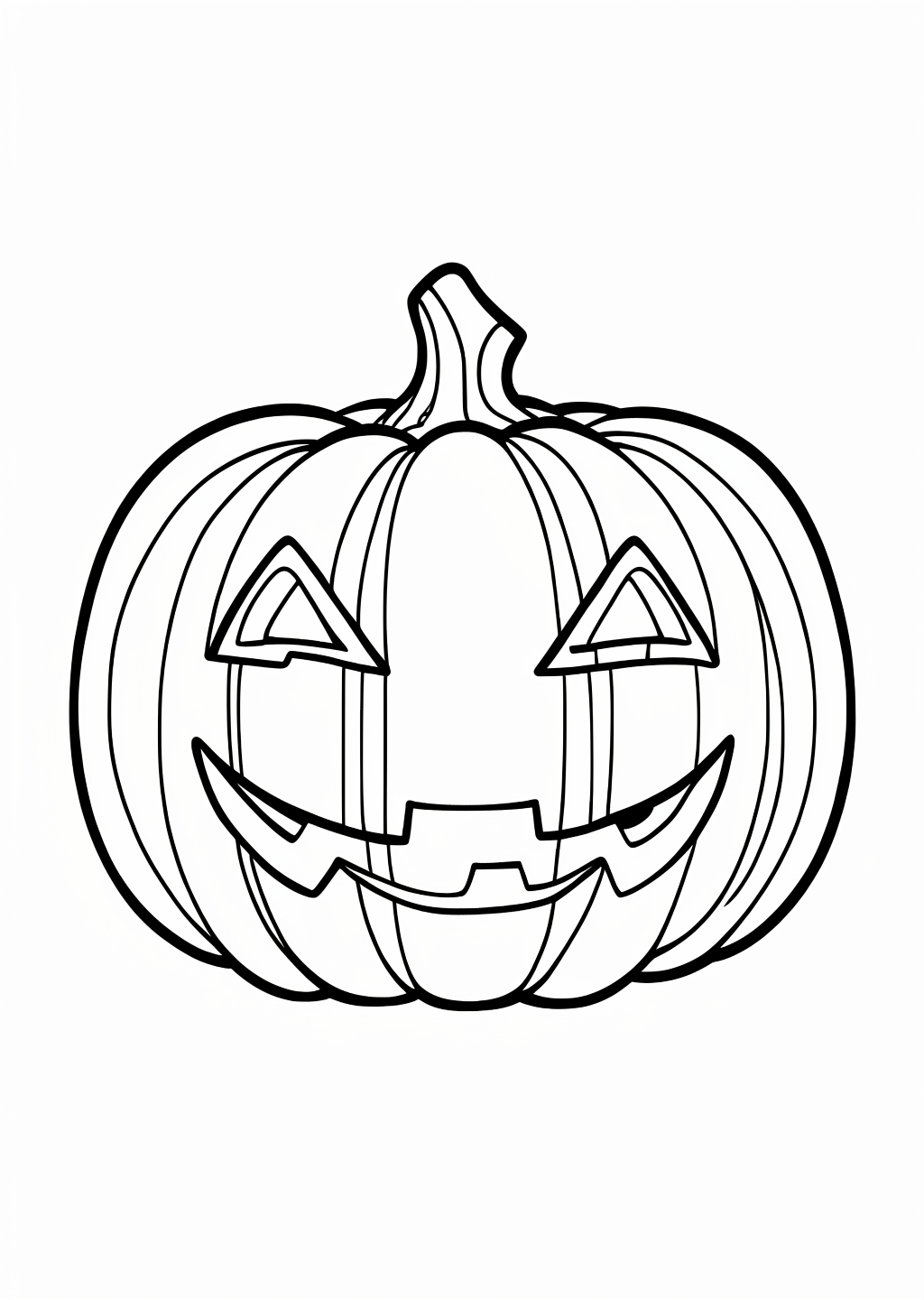 Halloween Pumpkin Coloring Page – line art
