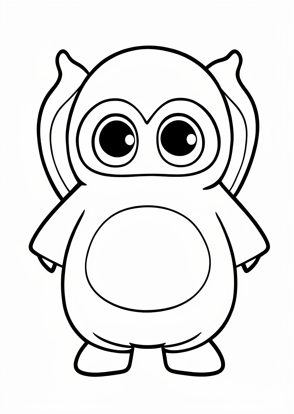 Halloween Monster Coloring Page – line art