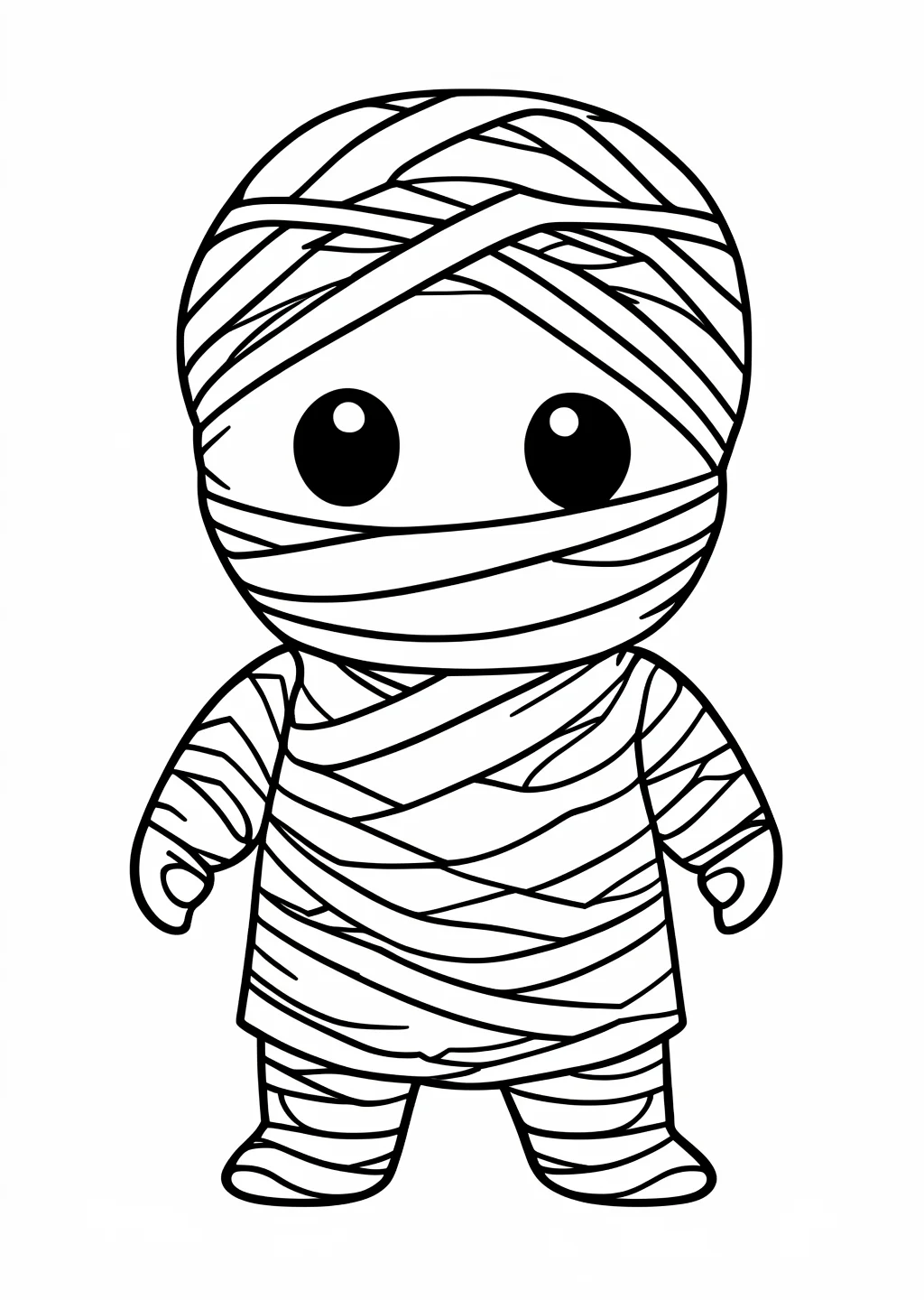 Halloween Mummy Coloring Page