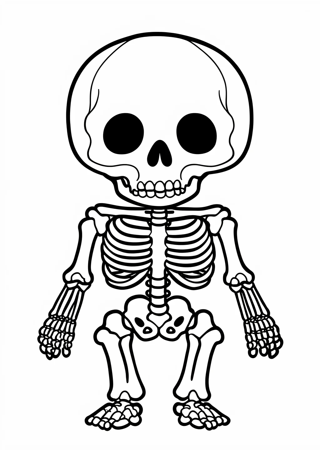 Halloween Skeleton Coloring Page