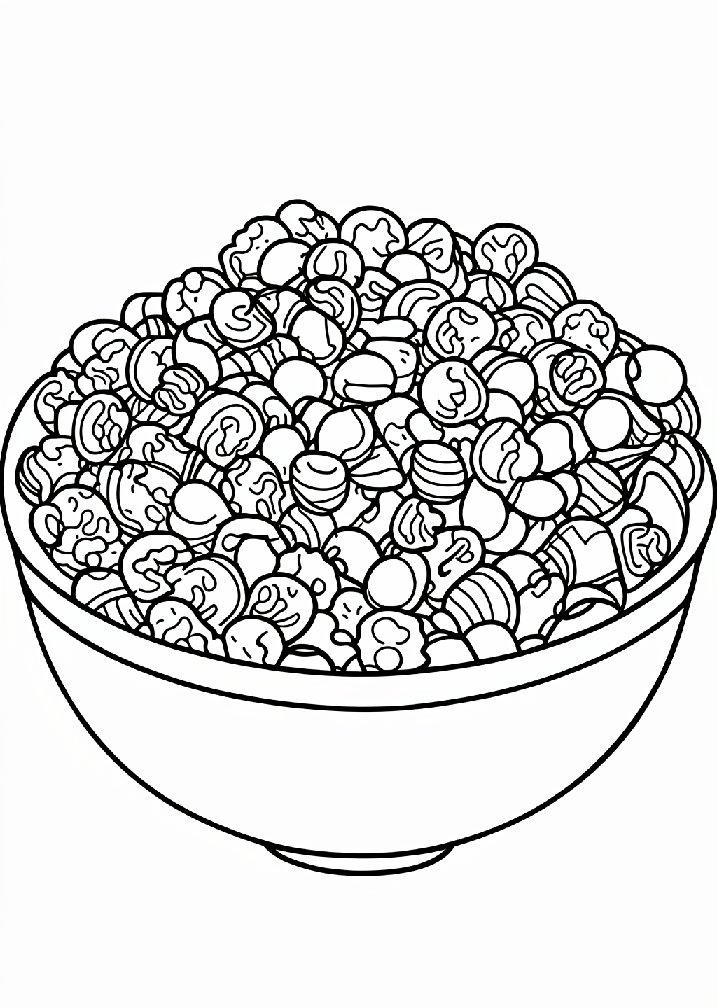 Halloween Candy Coloring Page – line art