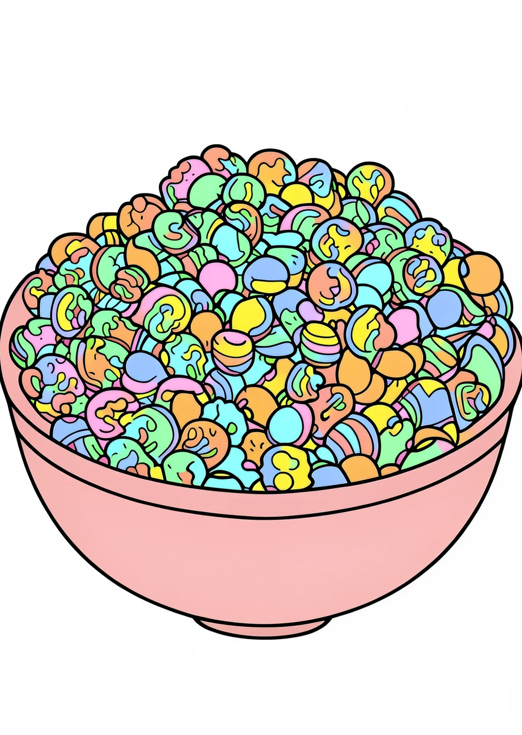 Halloween Candy Coloring Page – colored example