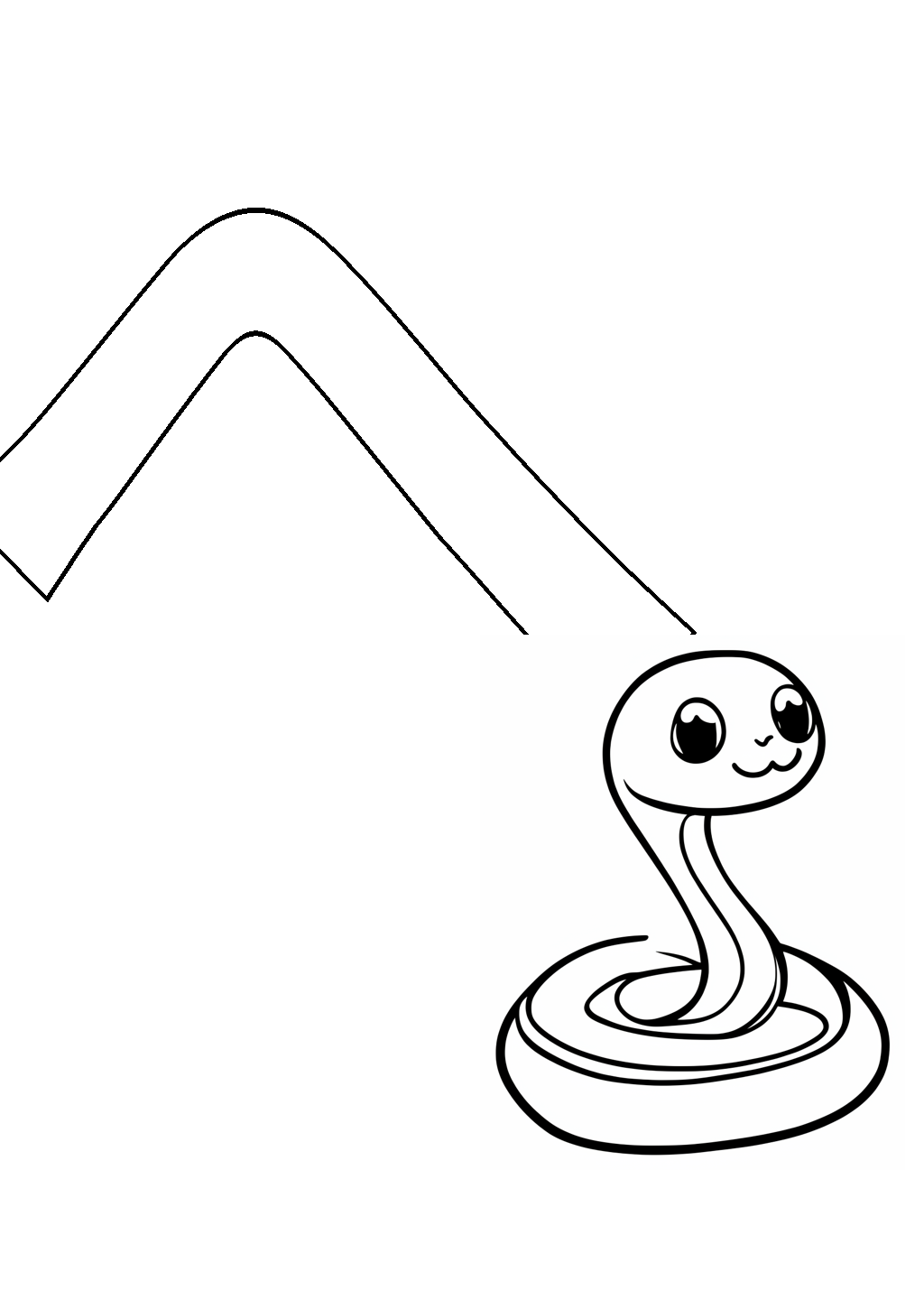 Hiragana He Coloring Page – line art