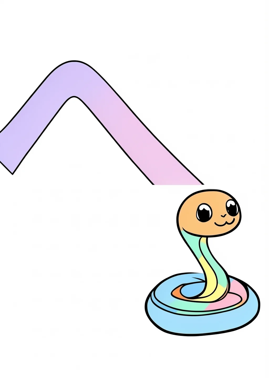 Hiragana He Coloring Page – colored example
