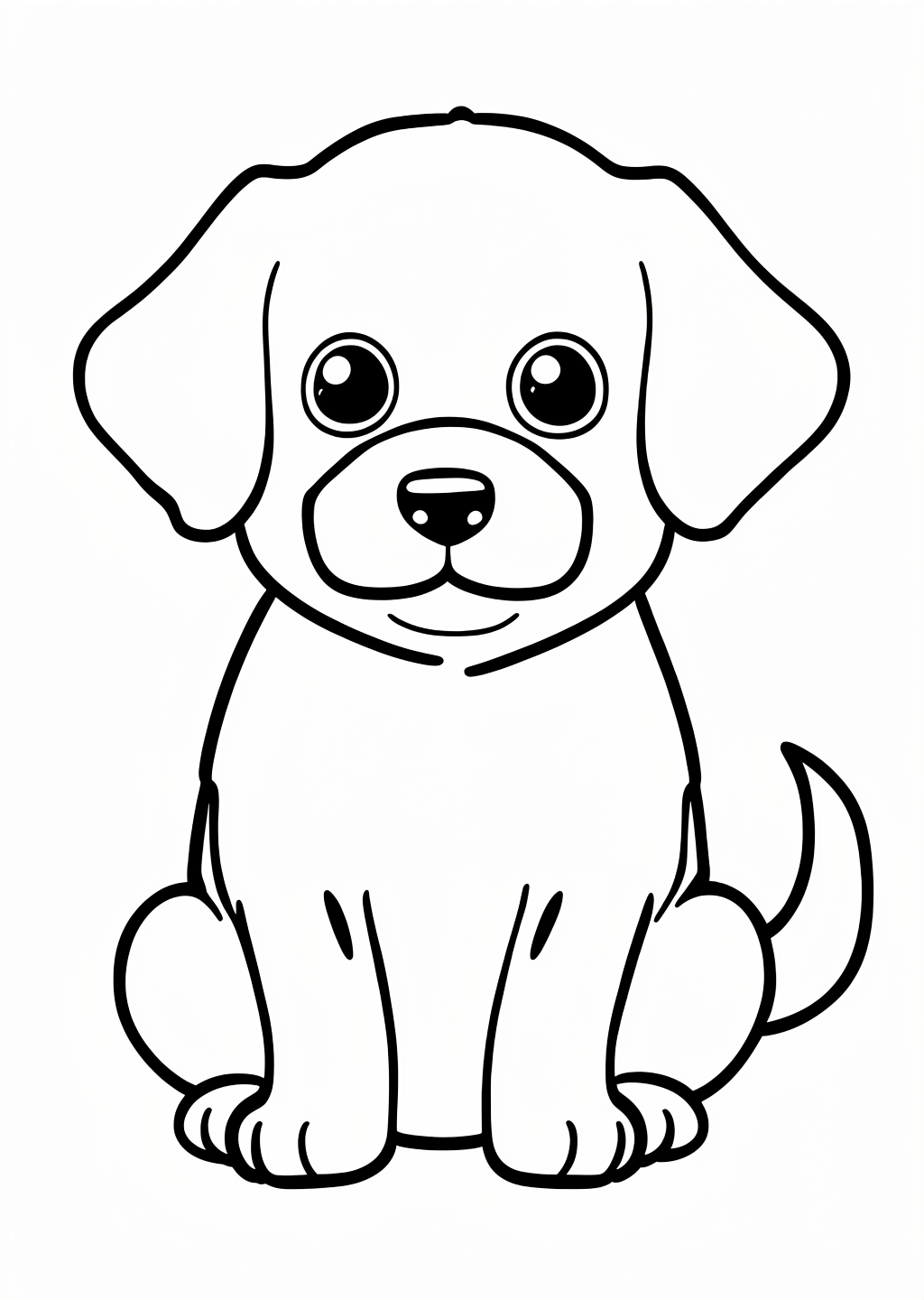 Dog Coloring Page – line art