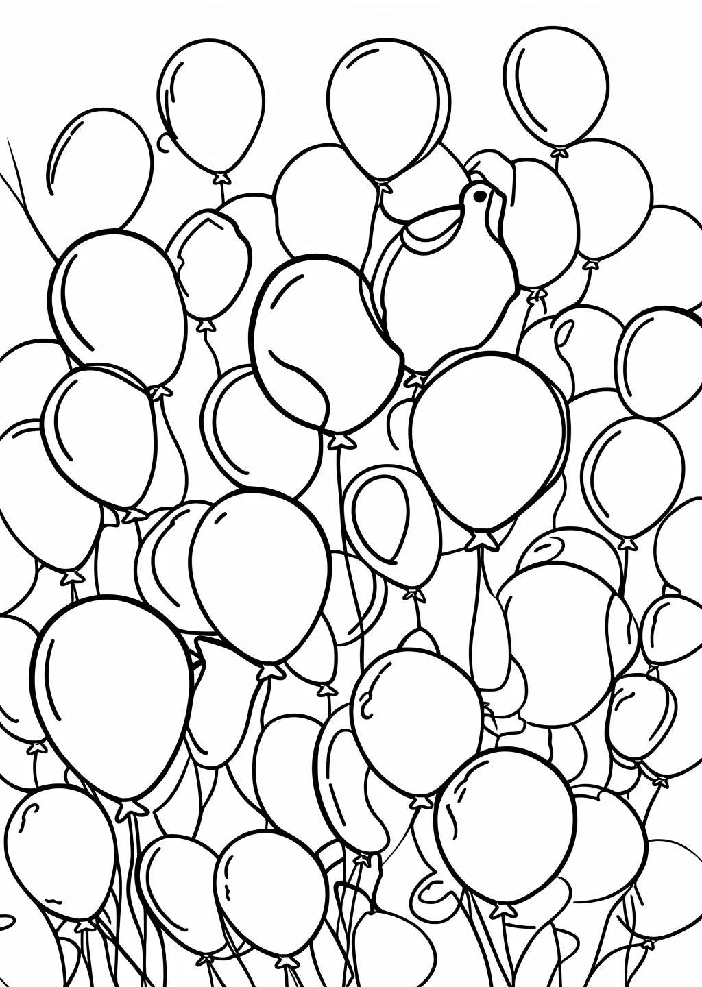 Carnival Luftballons Coloring Page