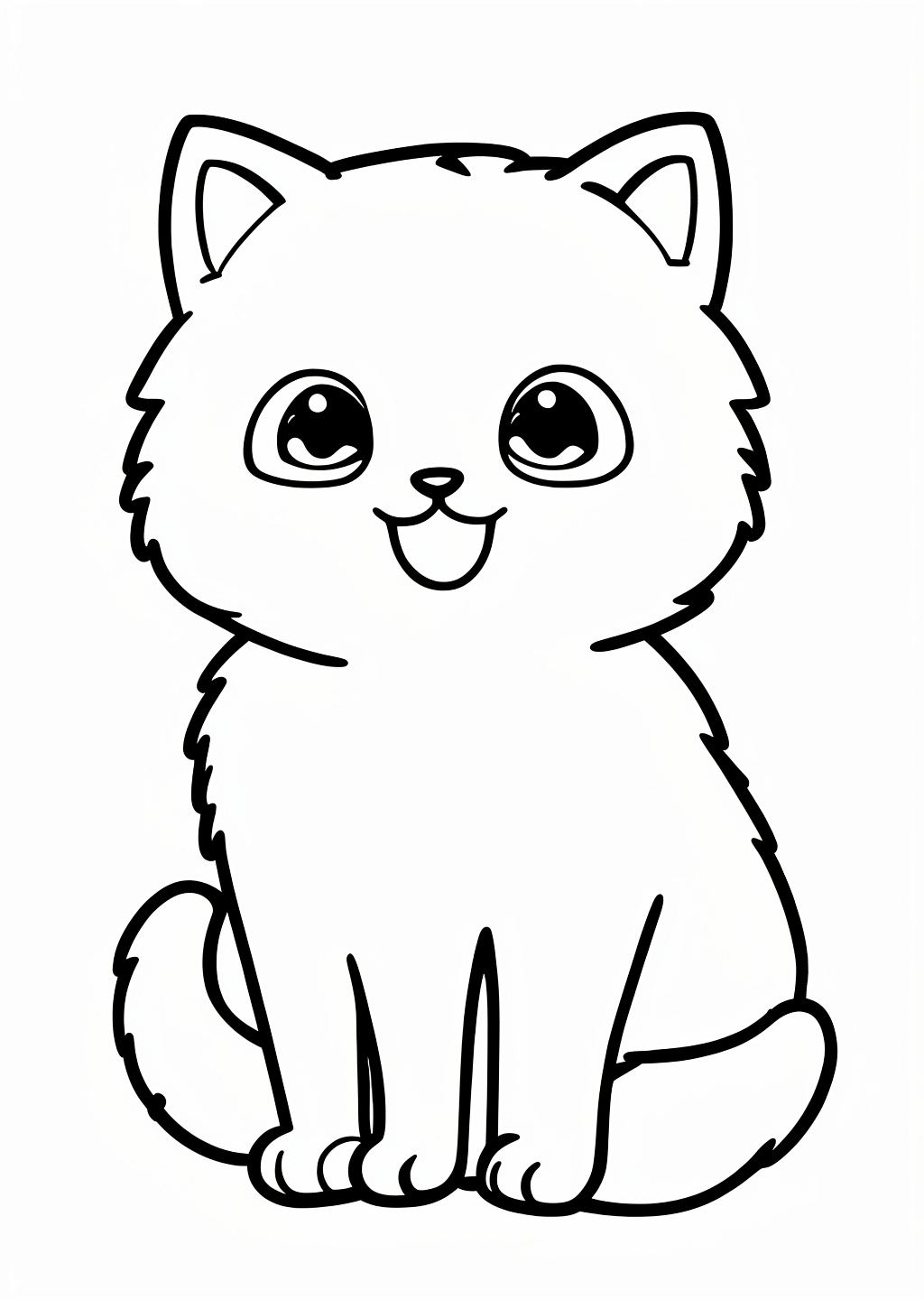 Cat Coloring Page – line art