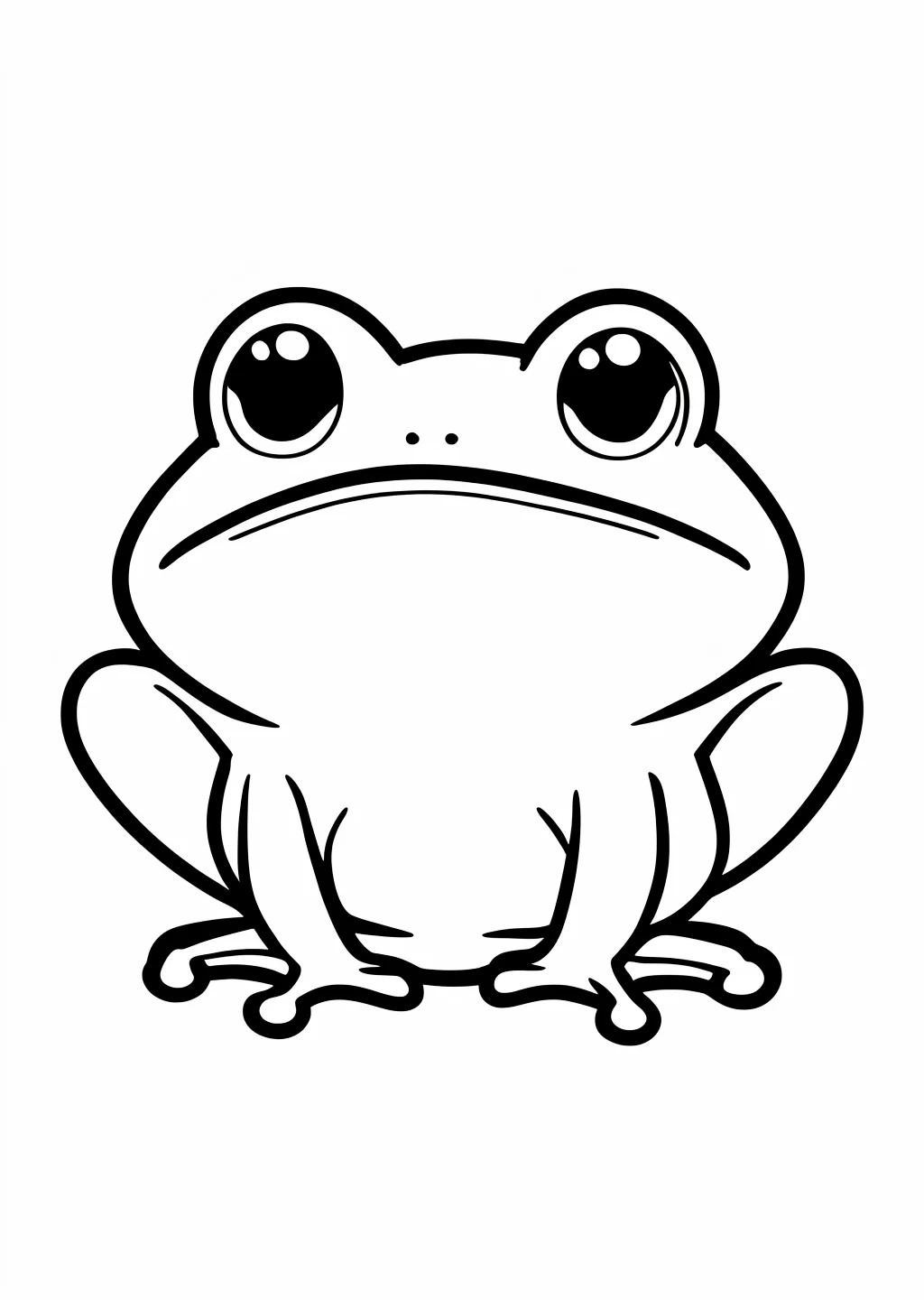 Kawaii Frosch Coloring Page
