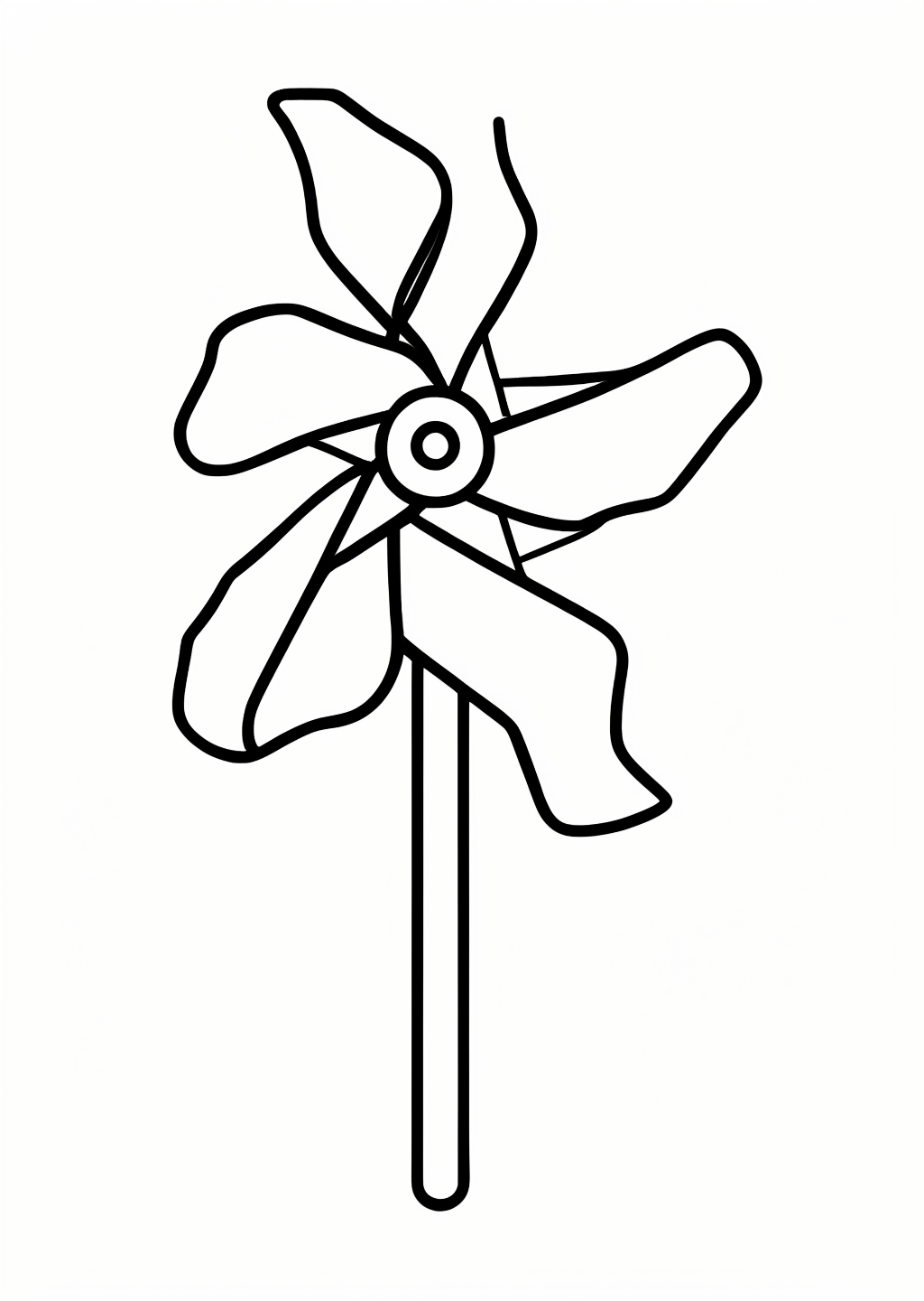 Pinwheel Coloring Page – line art