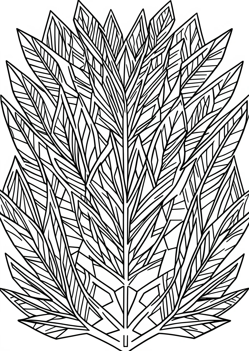 New Year Hemp Leaf Coloring Page