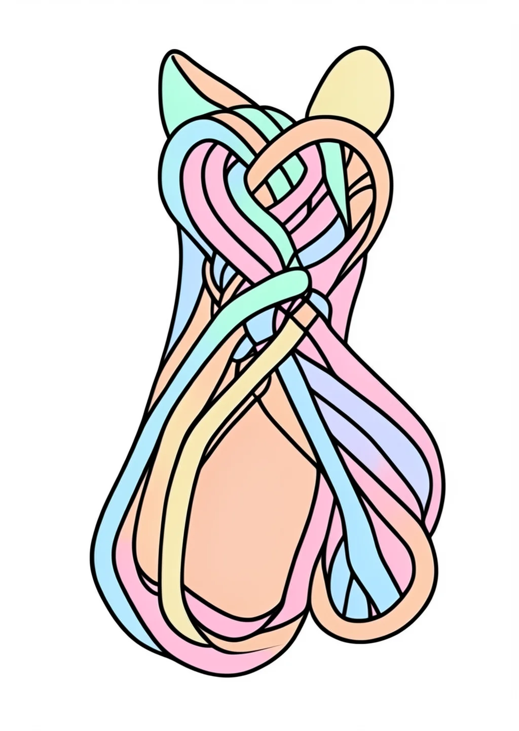 New Year Cup and Ball Coloring Page – colored example