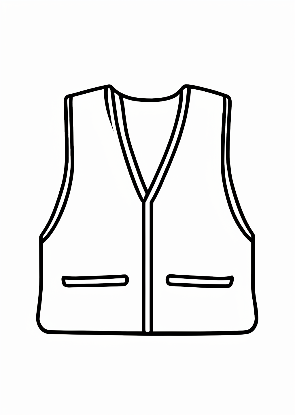 New Year Kimono Coloring Page – line art
