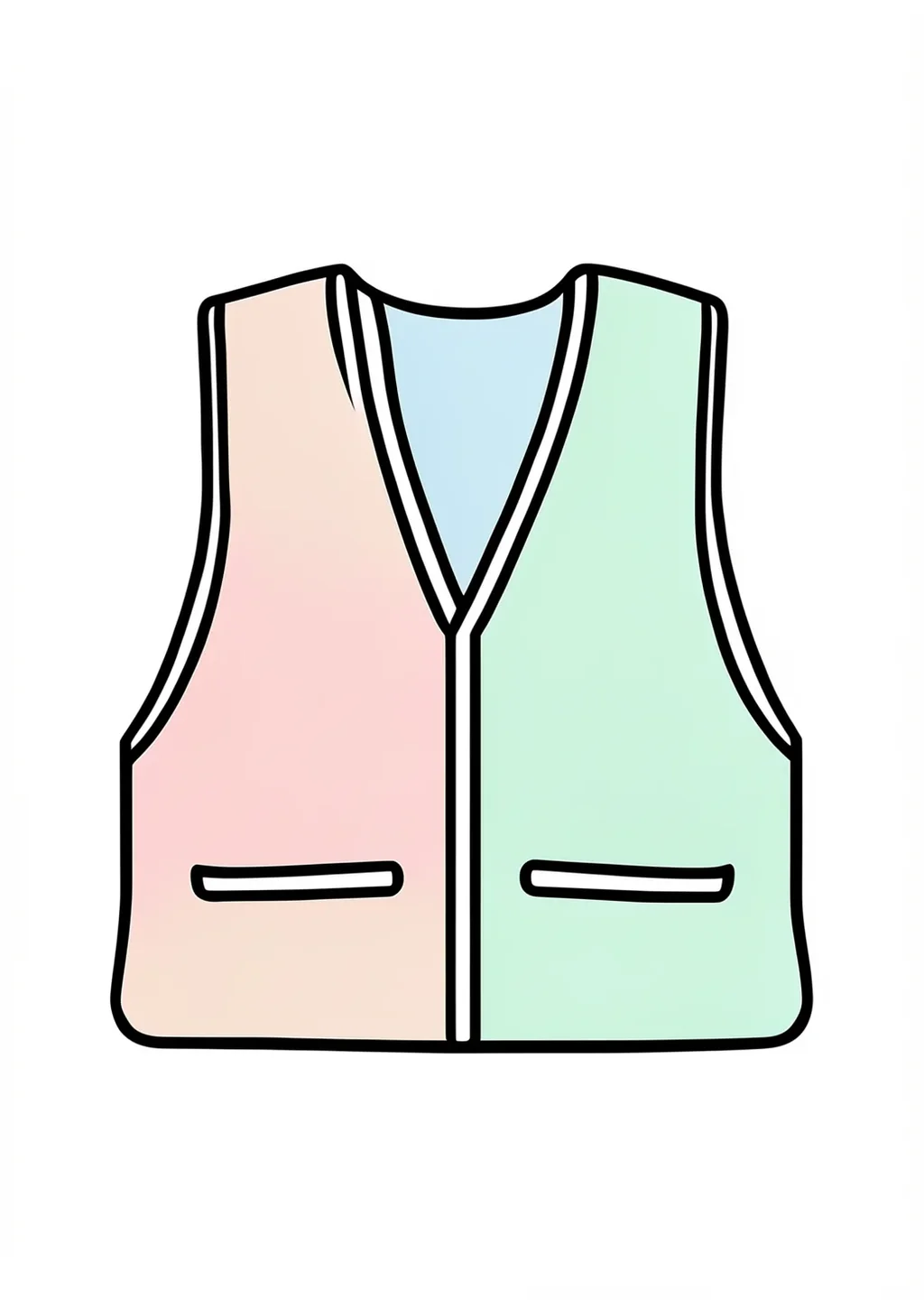 New Year Kimono Coloring Page – colored example