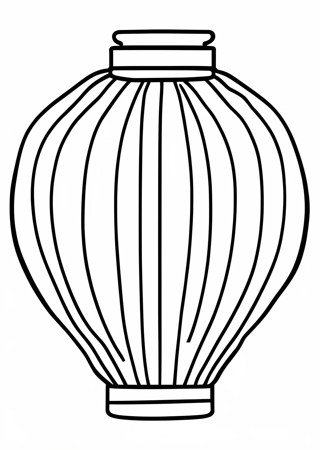 New Year Paper Lantern Coloring Page