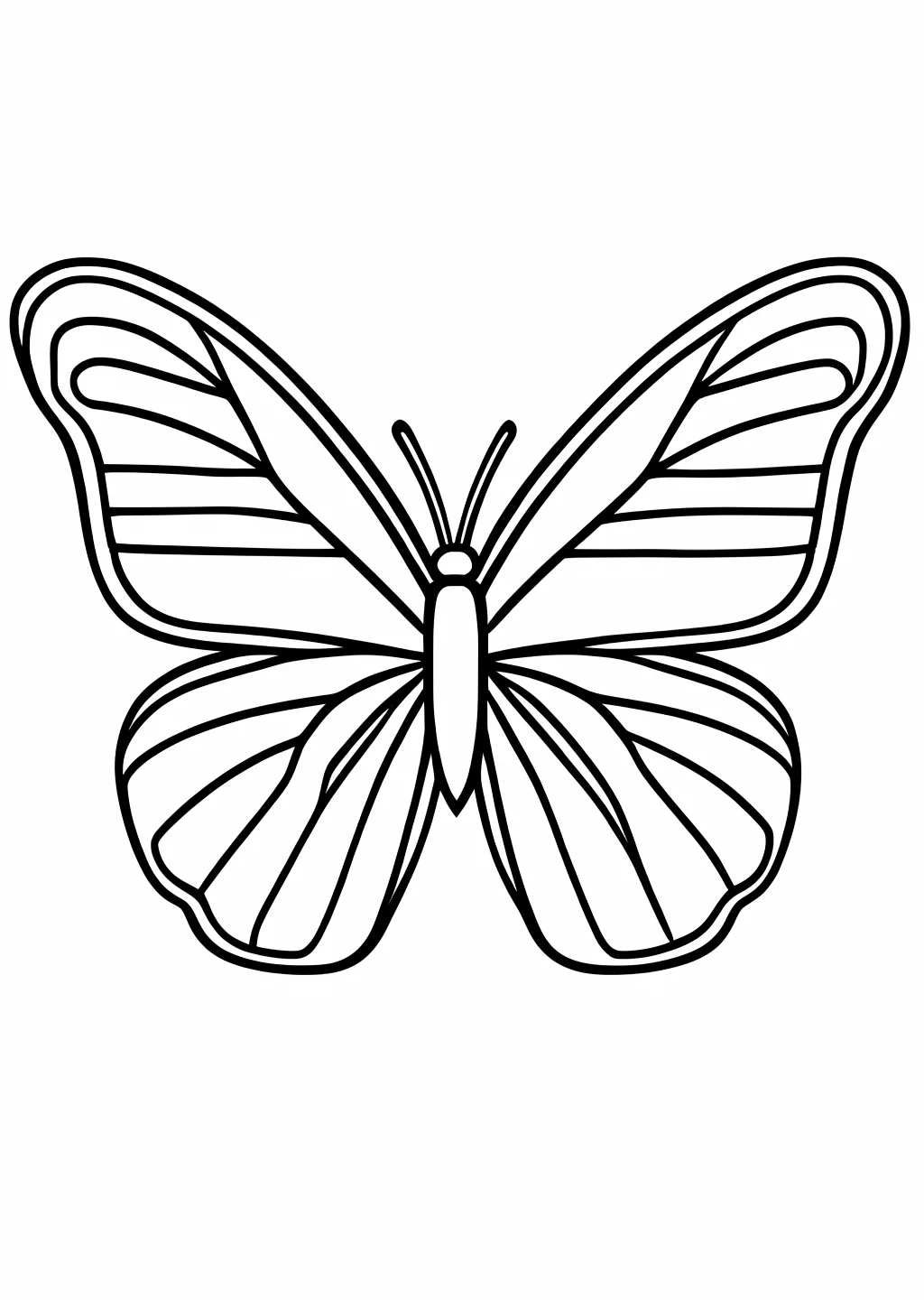 New Year Butterfly Coloring Page