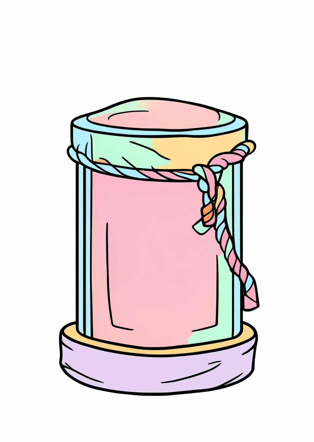 New Year Ema Coloring Page – colored example