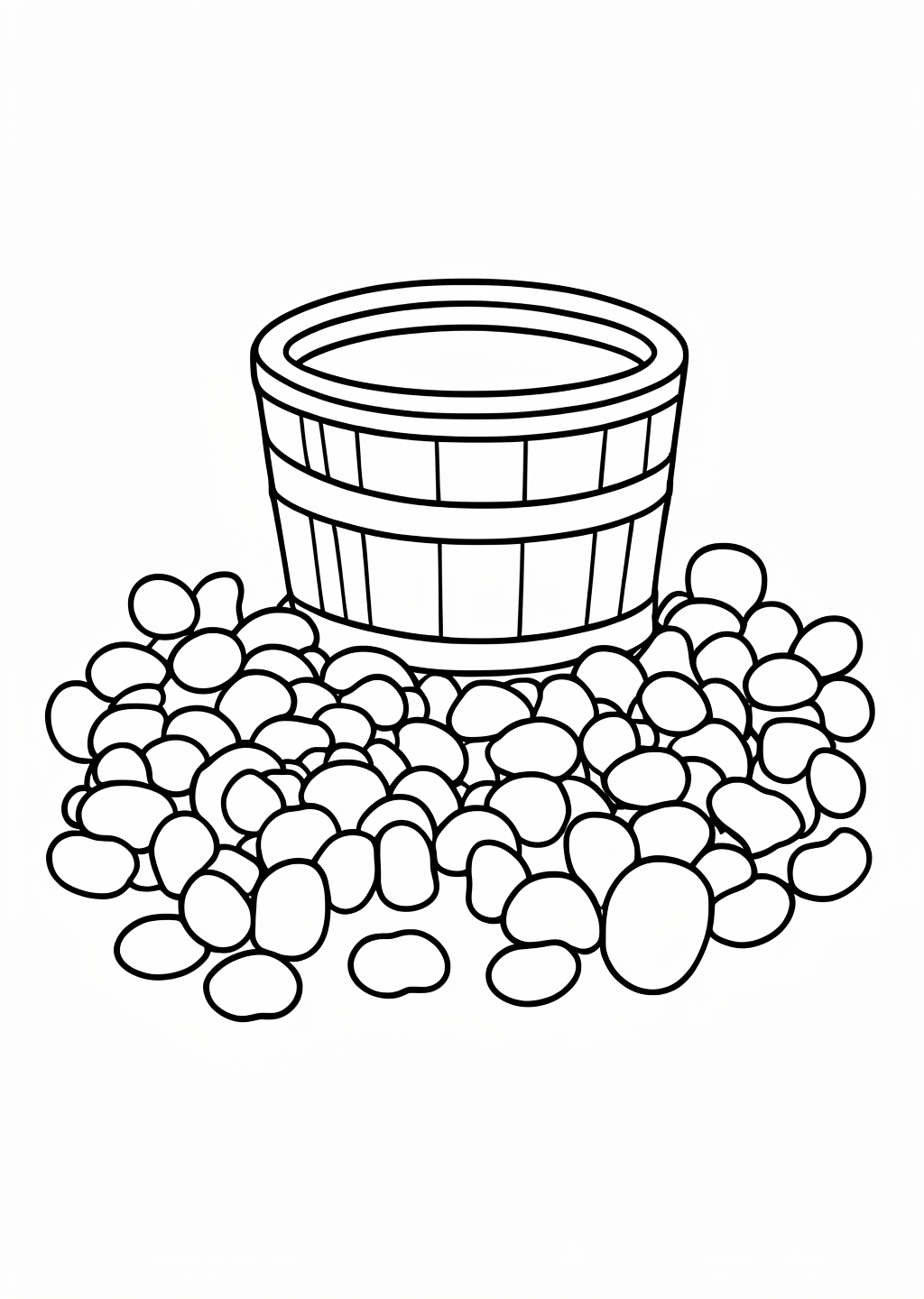 New Year Lucky Beans Coloring Page – line art