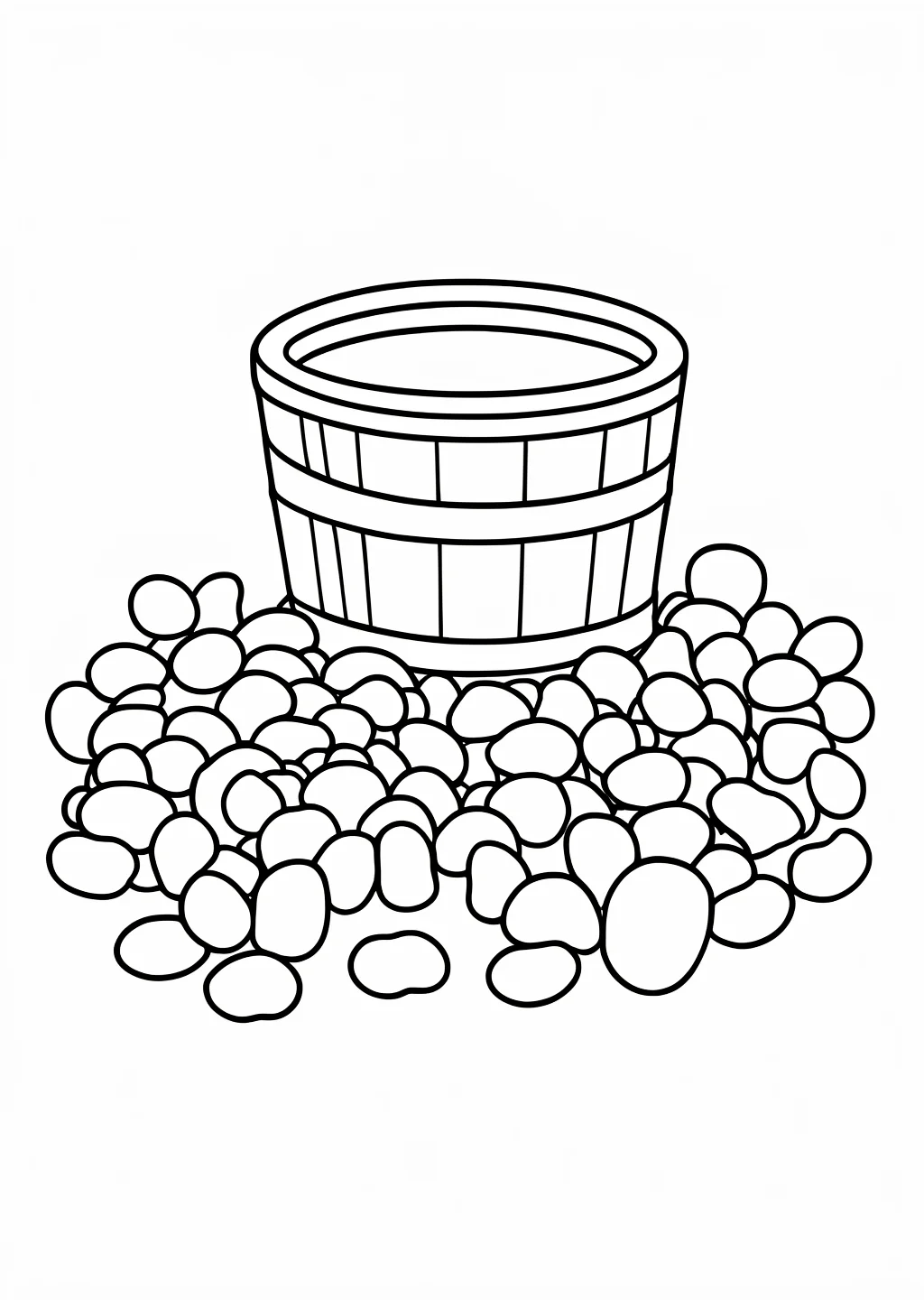 New Year Lucky Beans Coloring Page