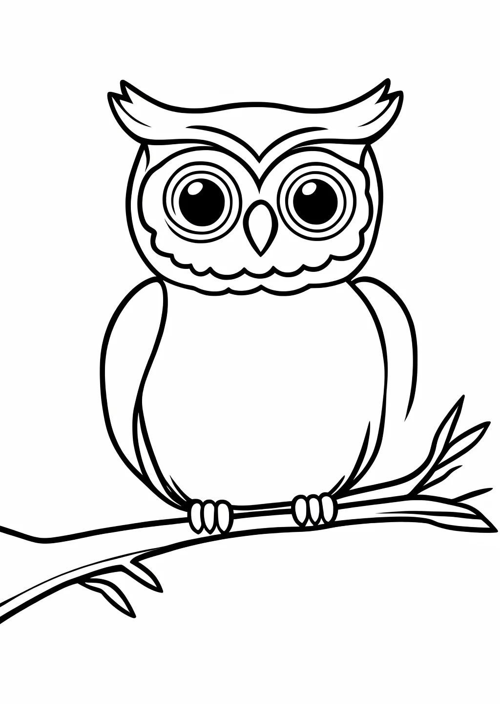 New Year Owl Coloring Page