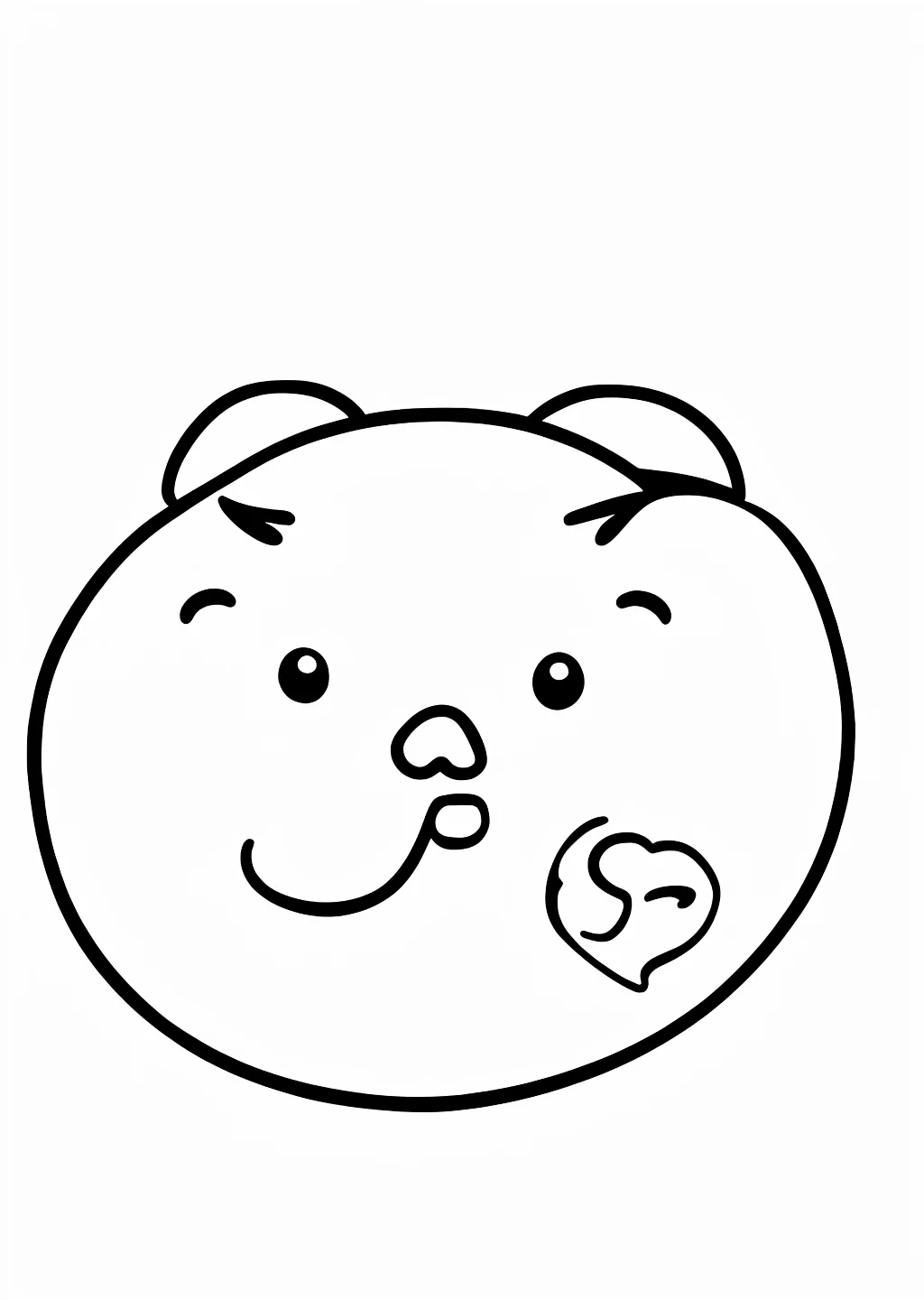 New Year Face Game Coloring Page